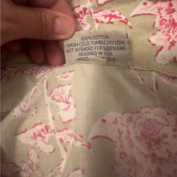 Like New Floral Green and Pink Pajama Set Malabar Bay - Picture 5 of 5